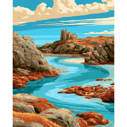 Malen nach Zahlen - Insel Iona - Malen nach Zahlen