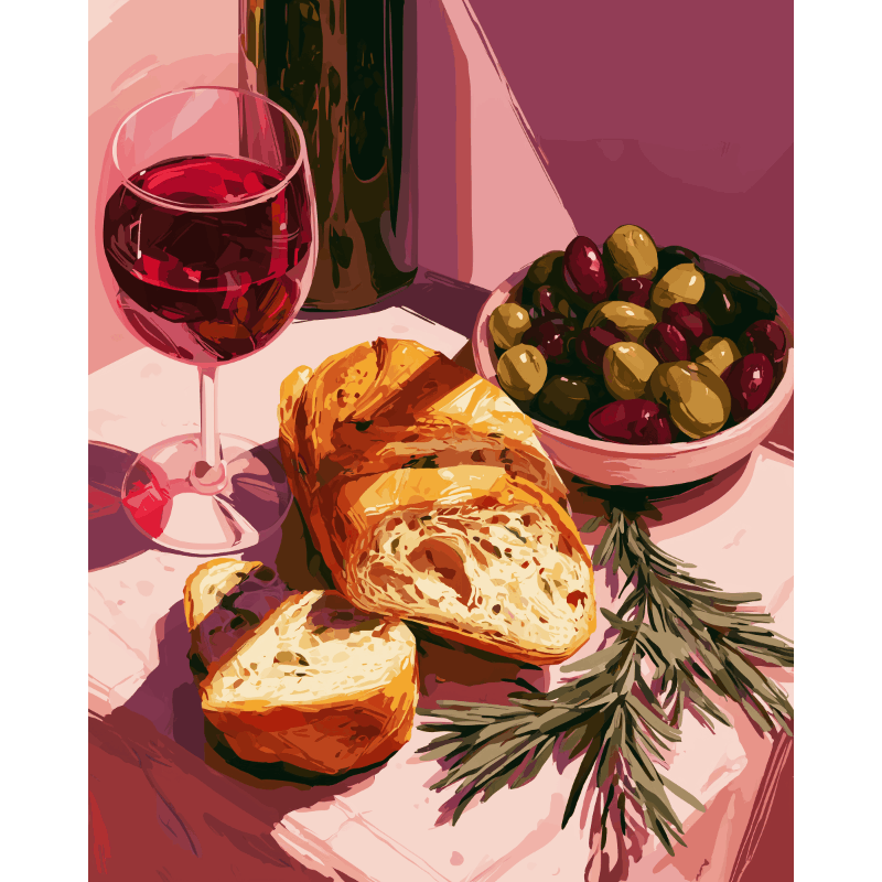 Malen nach Zahlen - Mediterraner Aperitivo - Malen nach Zahlen
