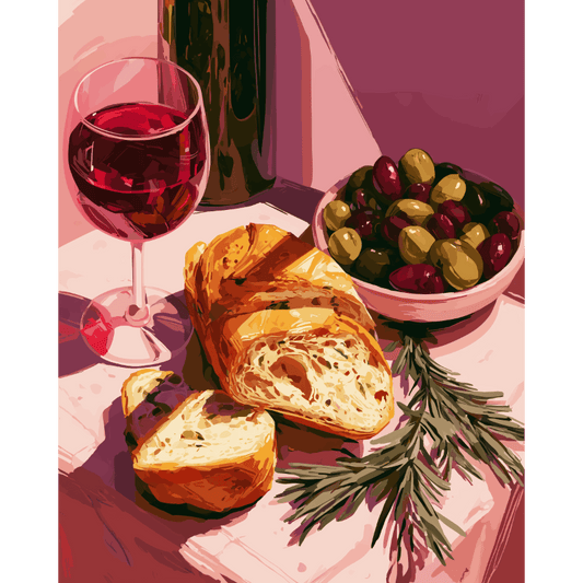 Malen nach Zahlen - Mediterraner Aperitivo - Malen nach Zahlen