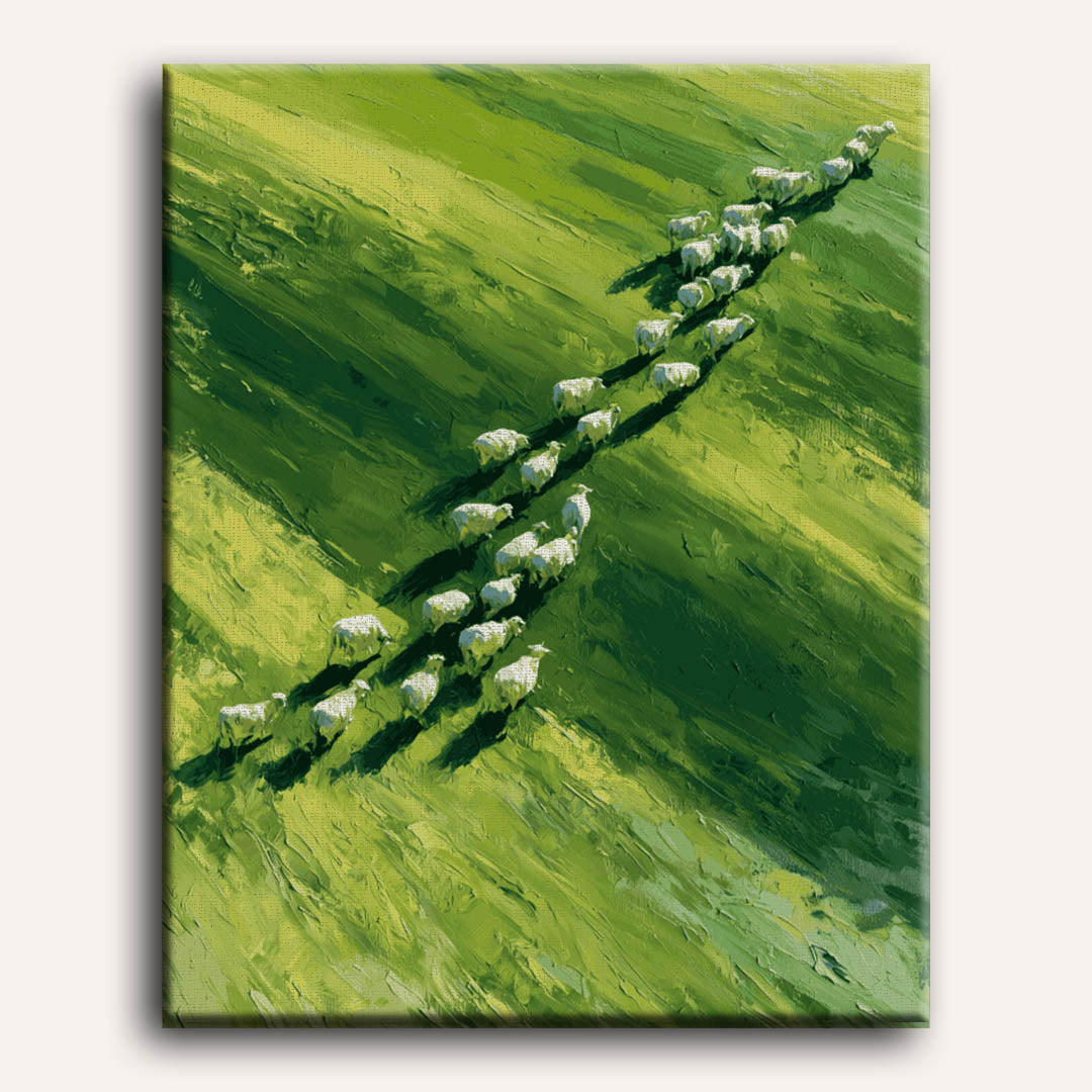 Malen nach Zahlen - Schafe hüten