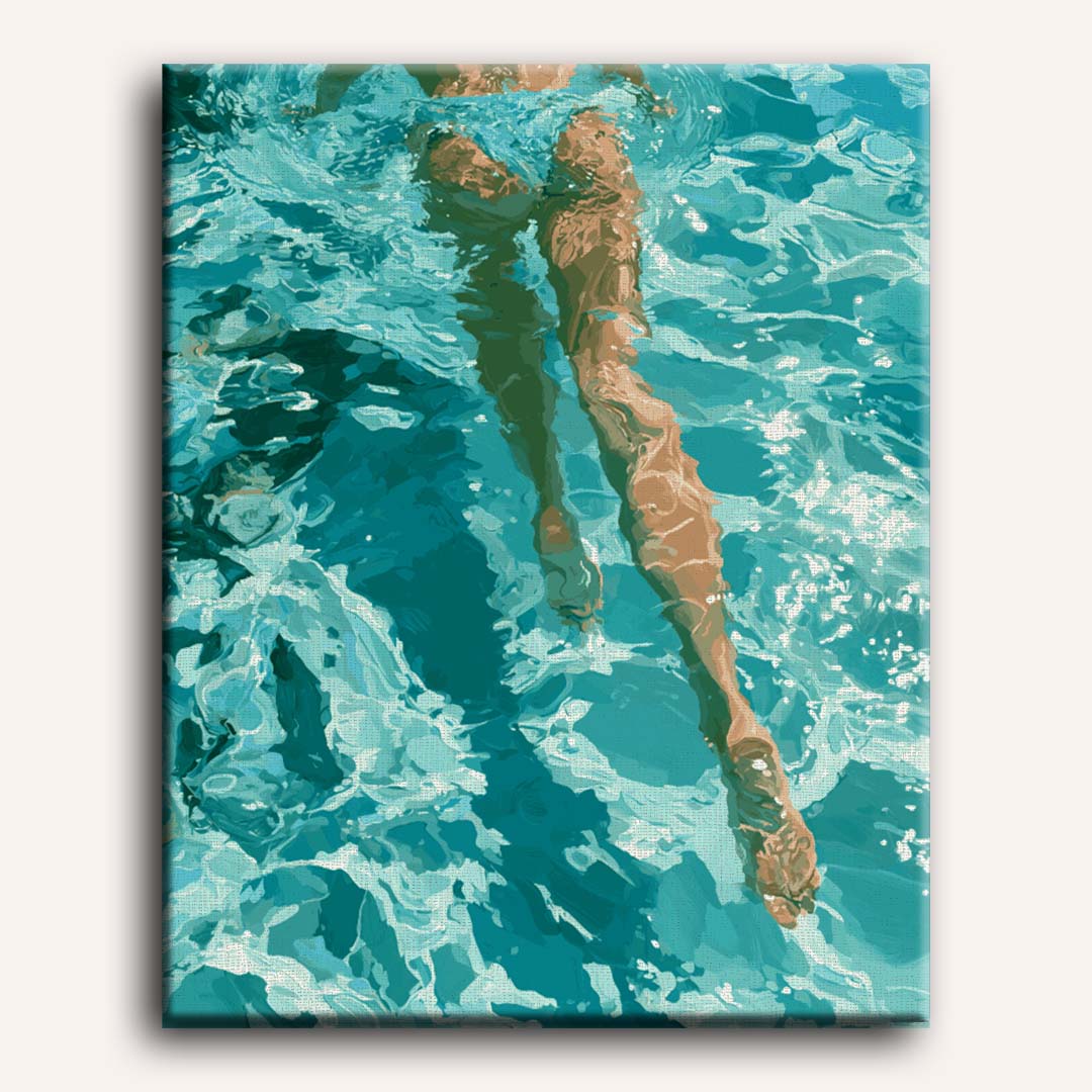 Malen nach Zahlen - Sprung ins Wasser