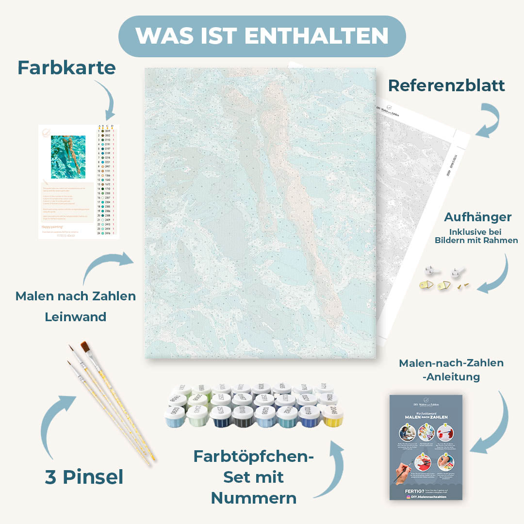 Malen nach Zahlen - Sprung ins Wasser