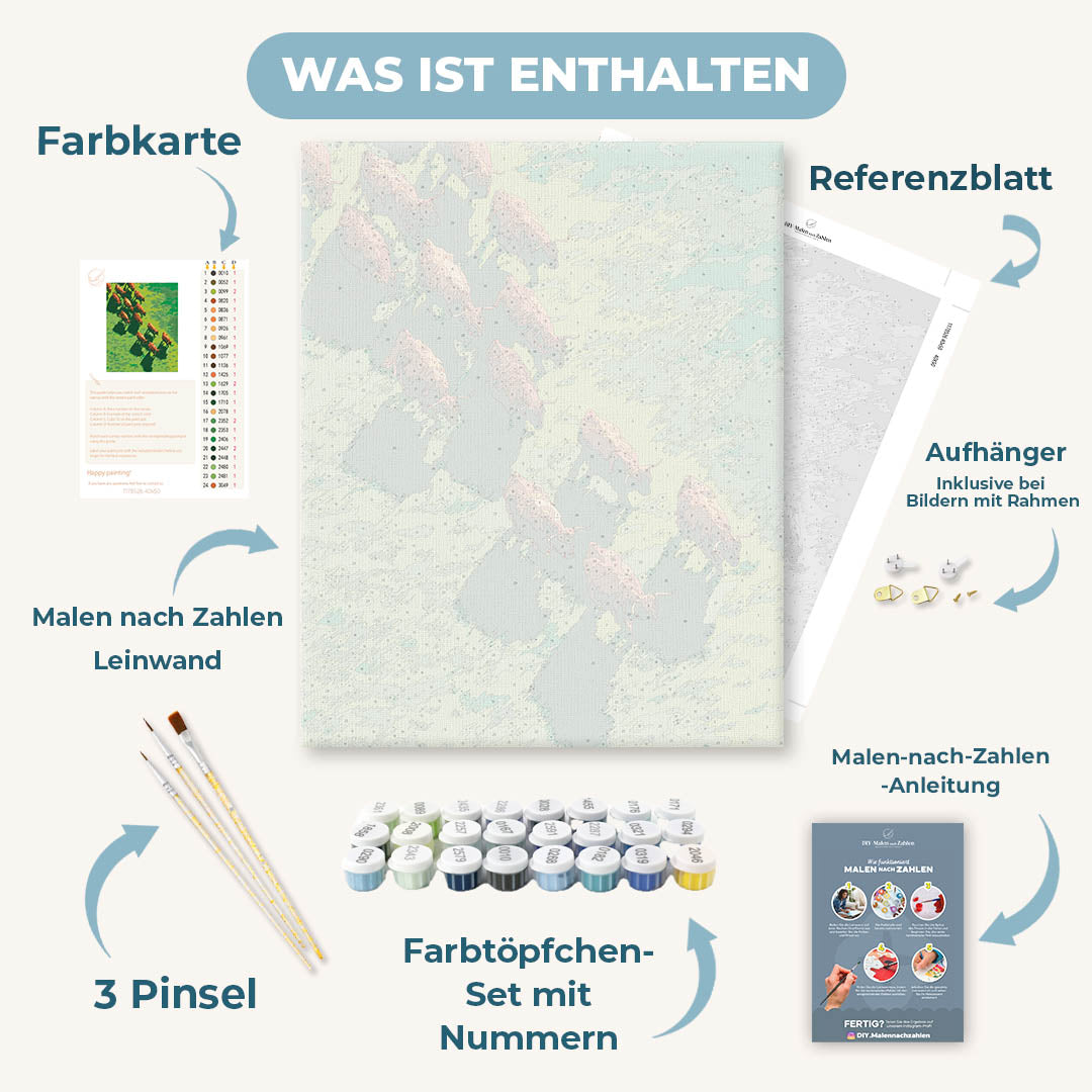 Malen nach Zahlen - Goldene Herde