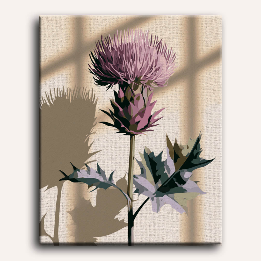Malen nach Zahlen - Schottische Distel