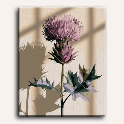 Malen nach Zahlen - Schottische Distel