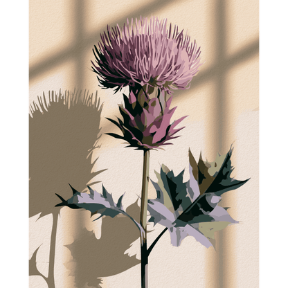 Malen nach Zahlen - Schottische Distel - Malen nach Zahlen