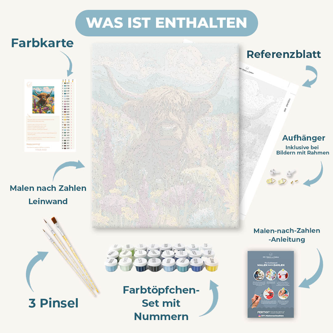 Malen nach Zahlen - Blühendes Hochland