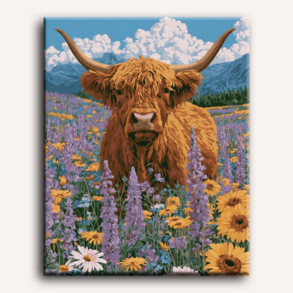 Malen nach Zahlen - Wildblumen-Hochland