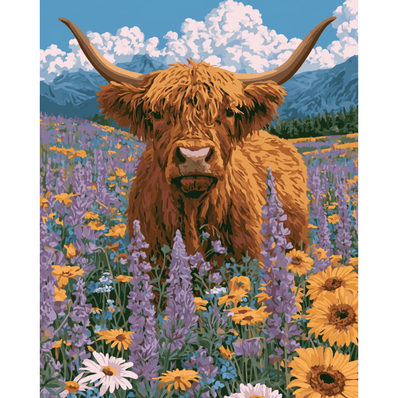 Malen nach Zahlen - Wildblumen-Hochland - Malen nach Zahlen
