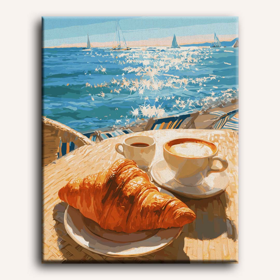 Malen nach Zahlen - Frühstück am Meer