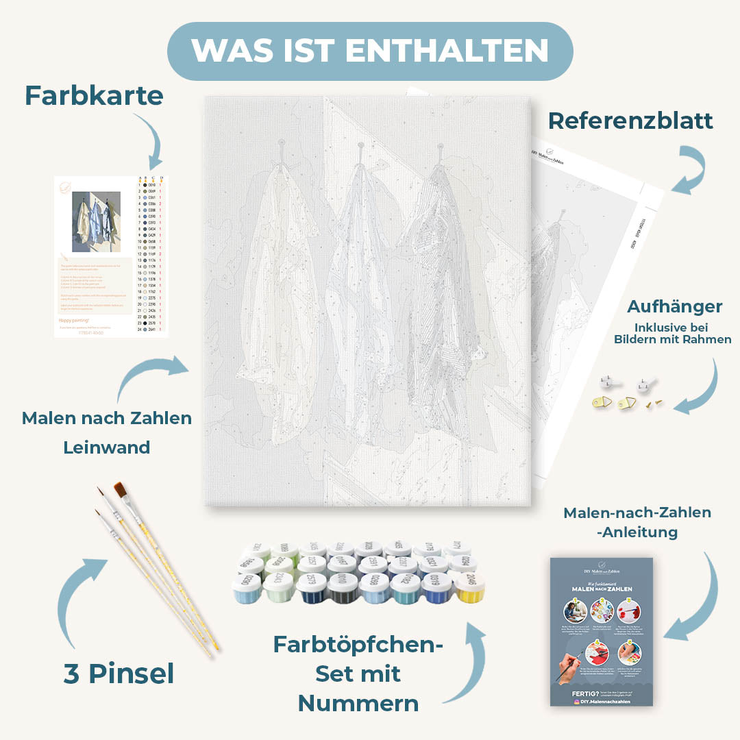 Malen nach Zahlen - Hemden im Sonnenlicht