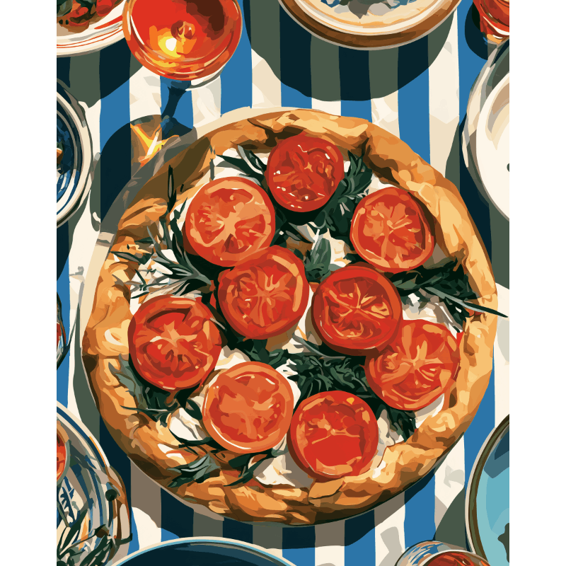 Malen nach Zahlen - Italienisches Abendessen - Malen nach Zahlen