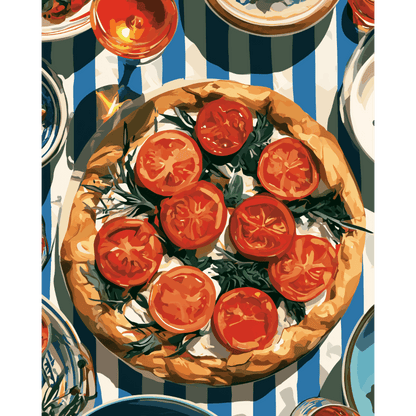 Malen nach Zahlen - Italienisches Abendessen - Malen nach Zahlen