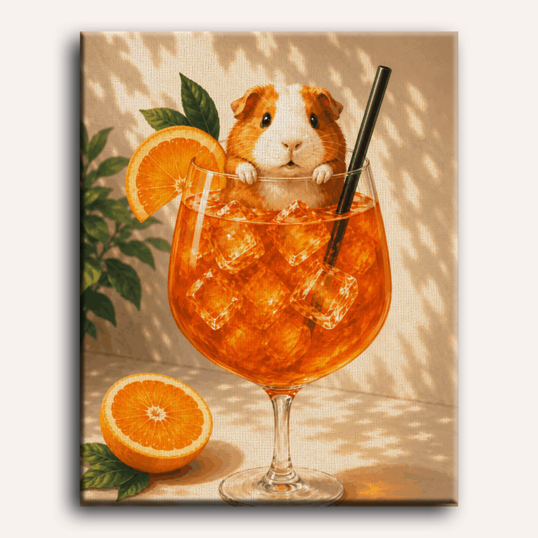 Malen nach Zahlen - Aperol-Schnurrhaare