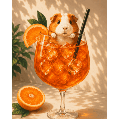 Malen nach Zahlen - Aperol-Schnurrhaare - Malen nach Zahlen