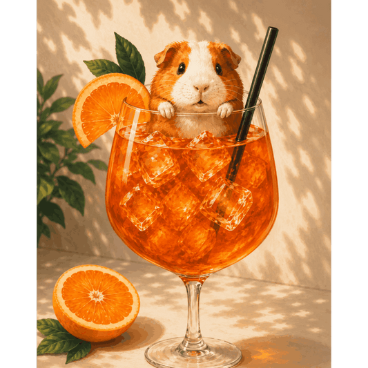 Malen nach Zahlen - Aperol-Schnurrhaare - Malen nach Zahlen
