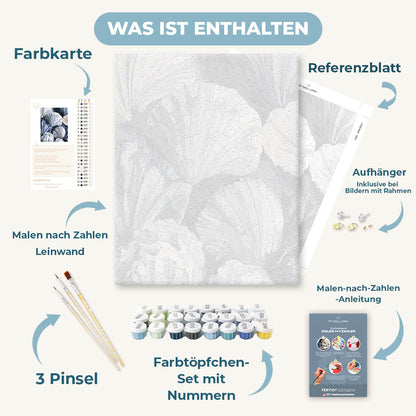 Malen nach Zahlen - Küstenmuscheln