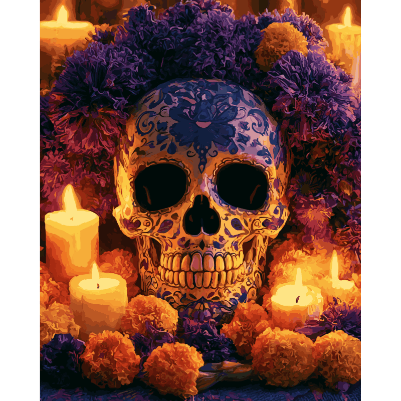 Malen nach Zahlen - Día de los Muertos Tribut - Malen nach Zahlen
