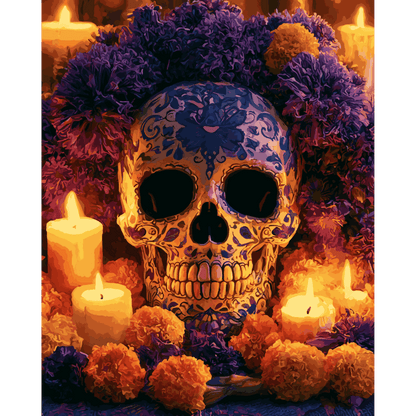 Malen nach Zahlen - Día de los Muertos Tribut - Malen nach Zahlen