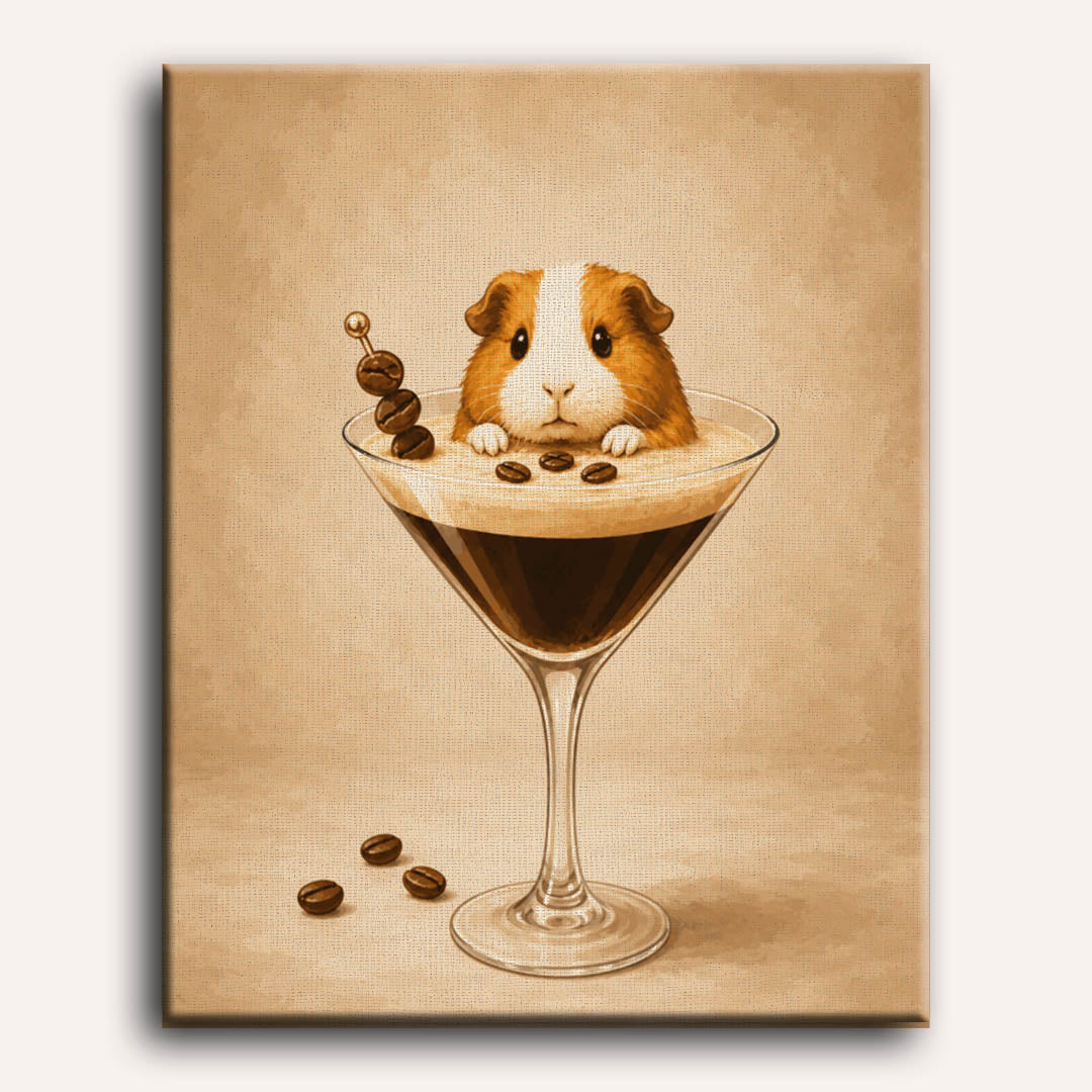 Malen nach Zahlen - Espresso-Schnurrhaare