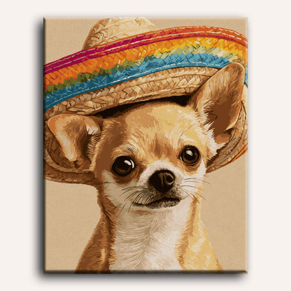 Malen nach Zahlen - Fiesta Chihuahua