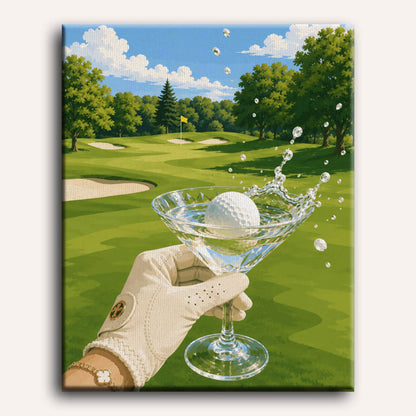 Malen nach Zahlen - Golf & Martini