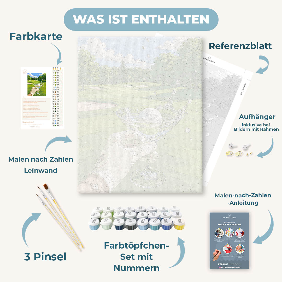 Malen nach Zahlen - Golf & Martini