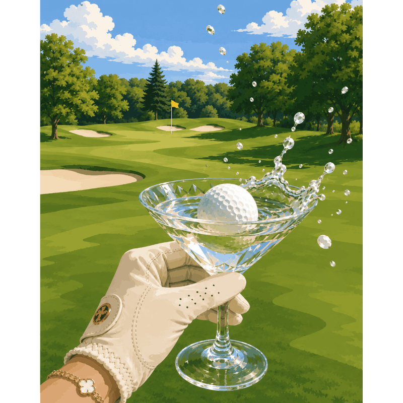 Malen nach Zahlen - Golf & Martini - Malen nach Zahlen