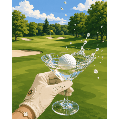 Malen nach Zahlen - Golf & Martini - Malen nach Zahlen