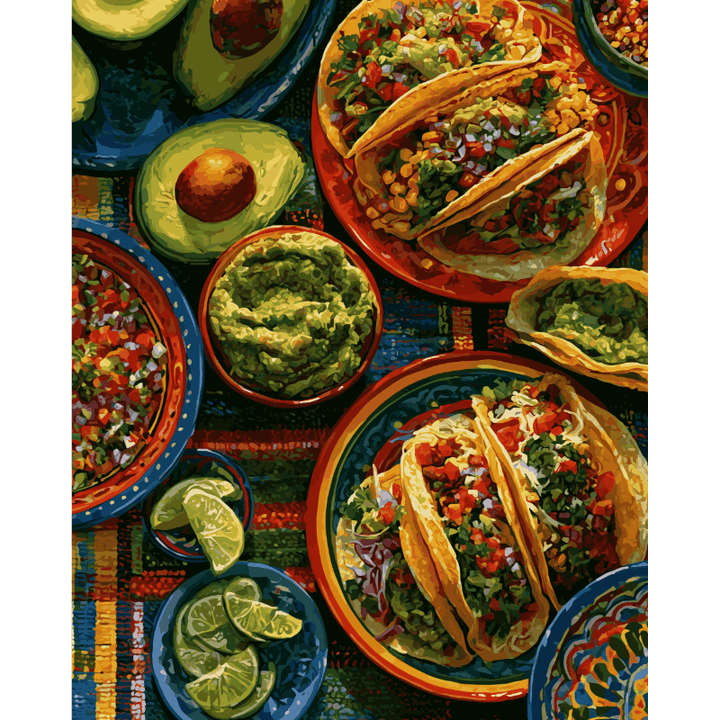 Malen nach Zahlen - Guac Party - Malen nach Zahlen