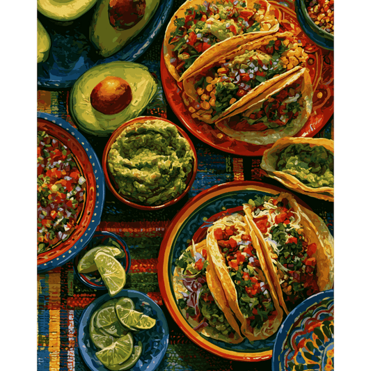 Malen nach Zahlen - Guac Party - Malen nach Zahlen