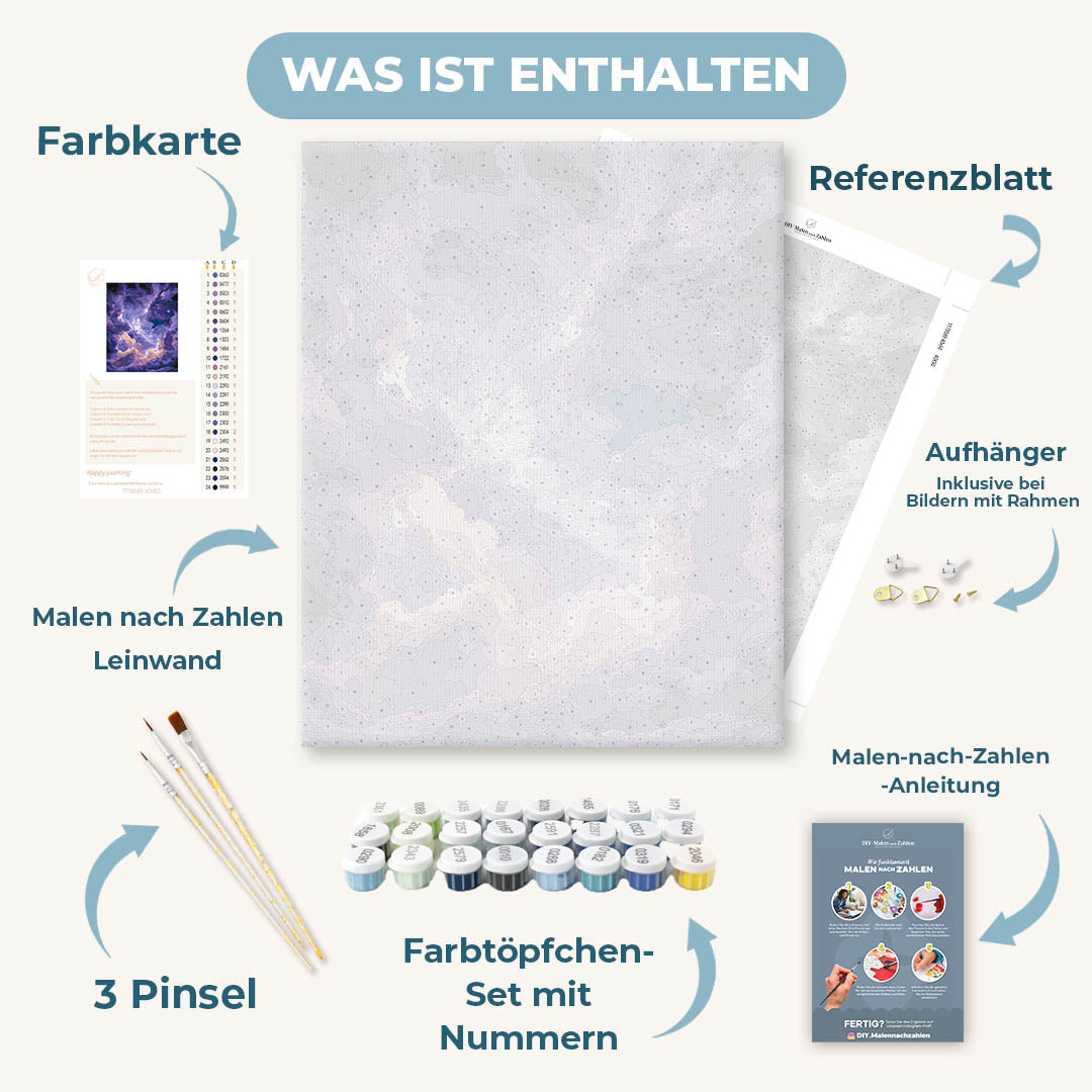 Malen nach Zahlen - Lavendel-Nebel