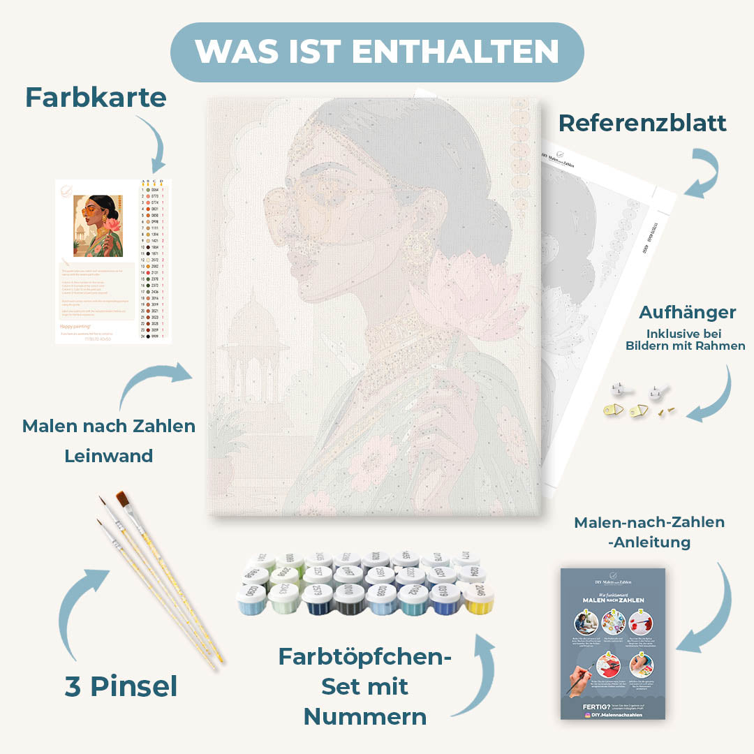 Malen nach Zahlen - Lotus & Gold