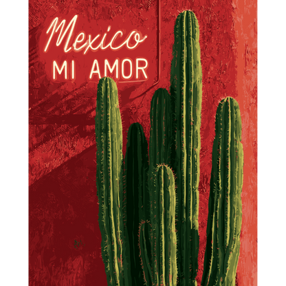 Malen nach Zahlen - Mexico Mi Amor - Malen nach Zahlen