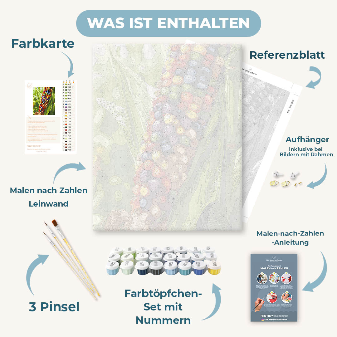 Malen nach Zahlen - Regenbogen-Ernte