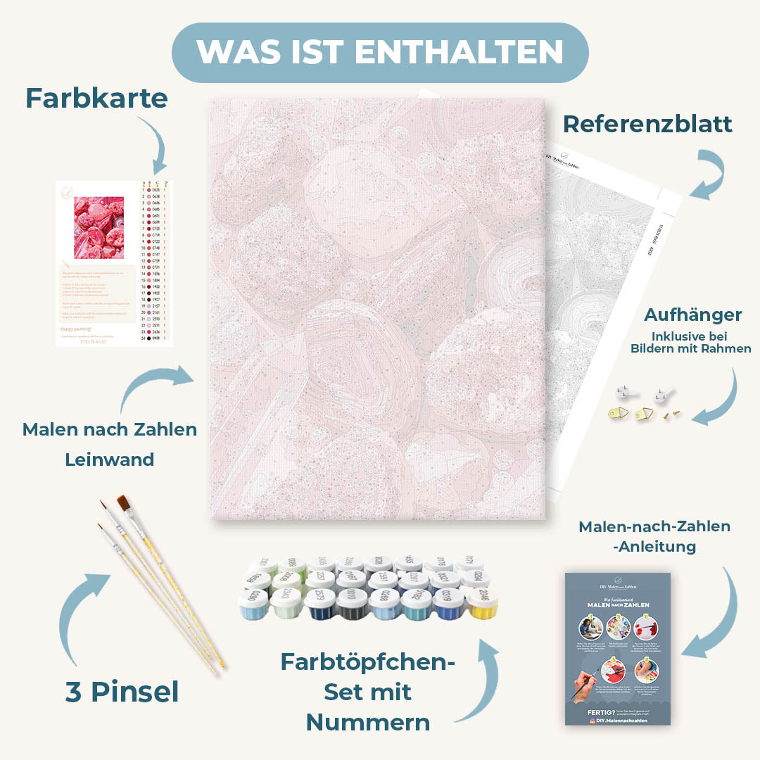 Malen nach Zahlen - Rosenquarz