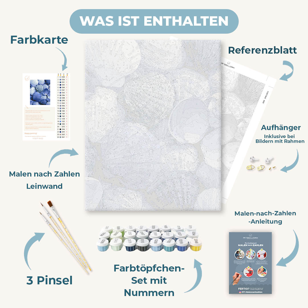 Malen nach Zahlen - Schattierungen des Meeres