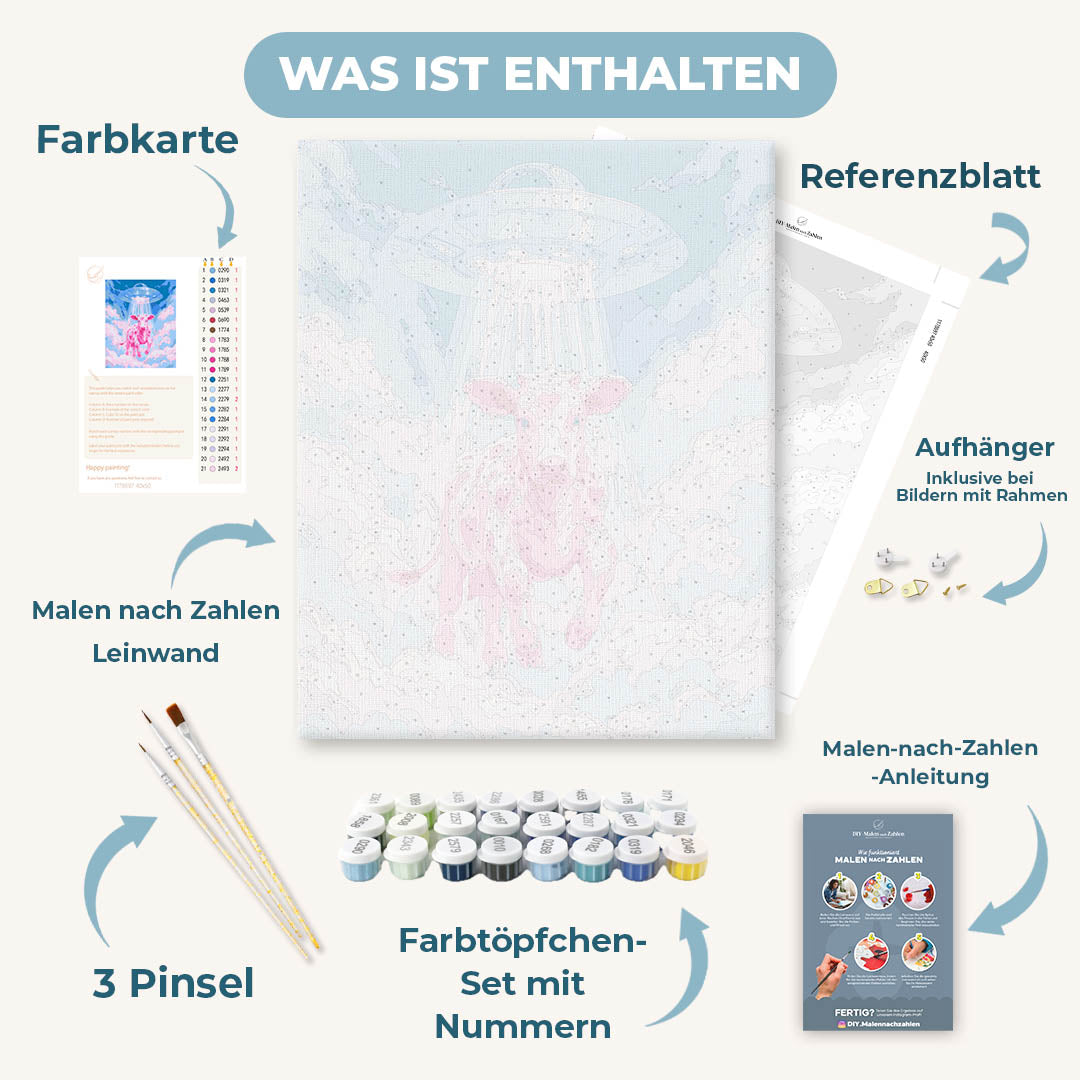 Malen nach Zahlen - Kosmische Kuh