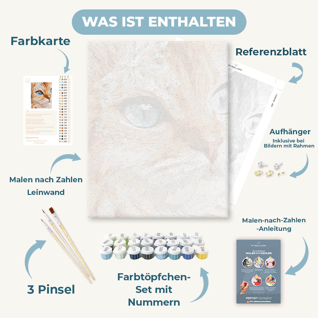 Malen nach Zahlen - Kristall-Schnurrhaare