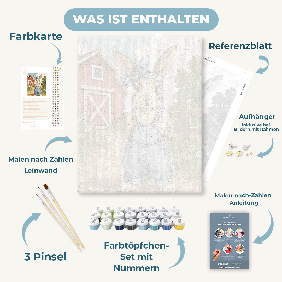 Malen nach Zahlen - Kleiner Bauernhoffreund