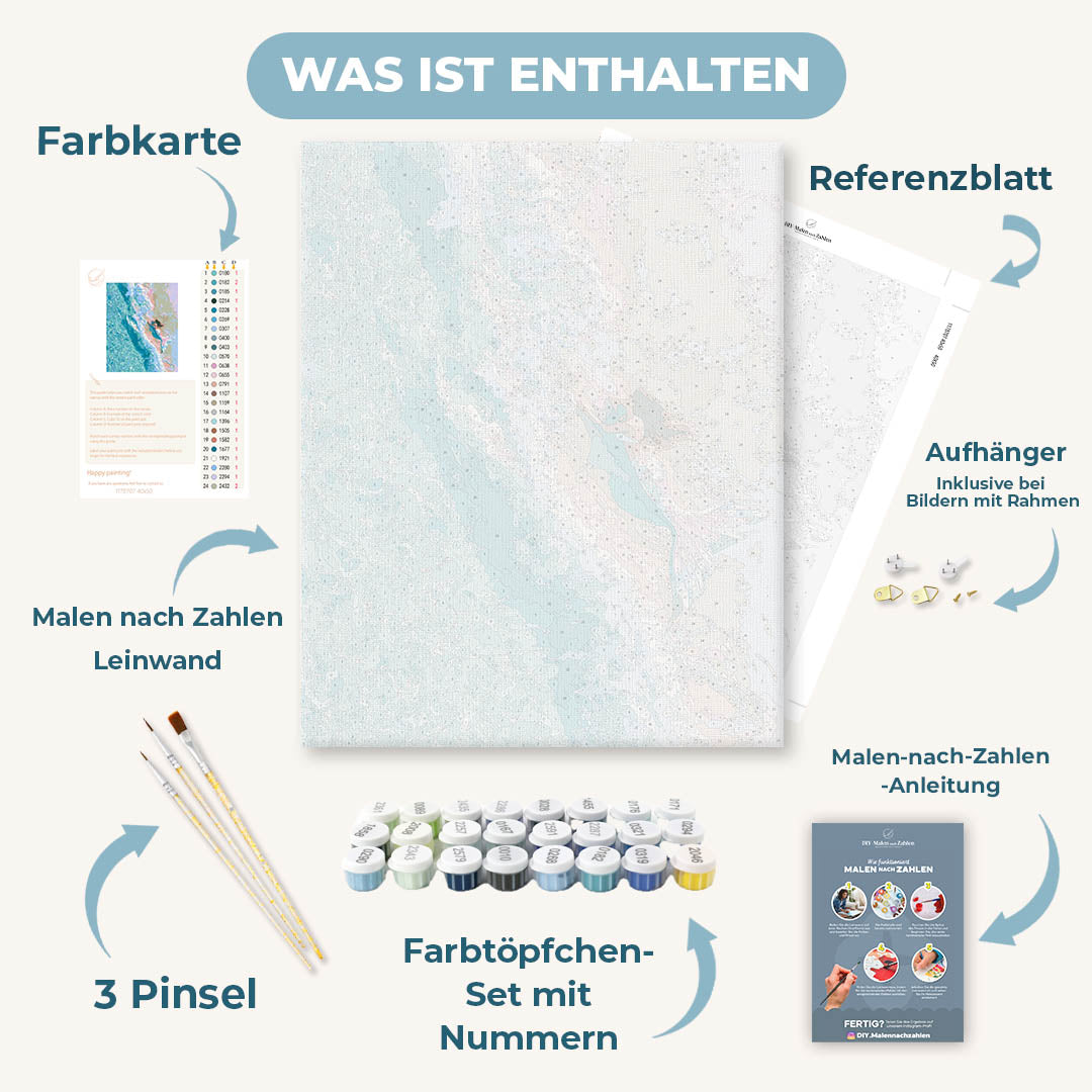 Malen nach Zahlen - Meerjungfrauen-Bucht
