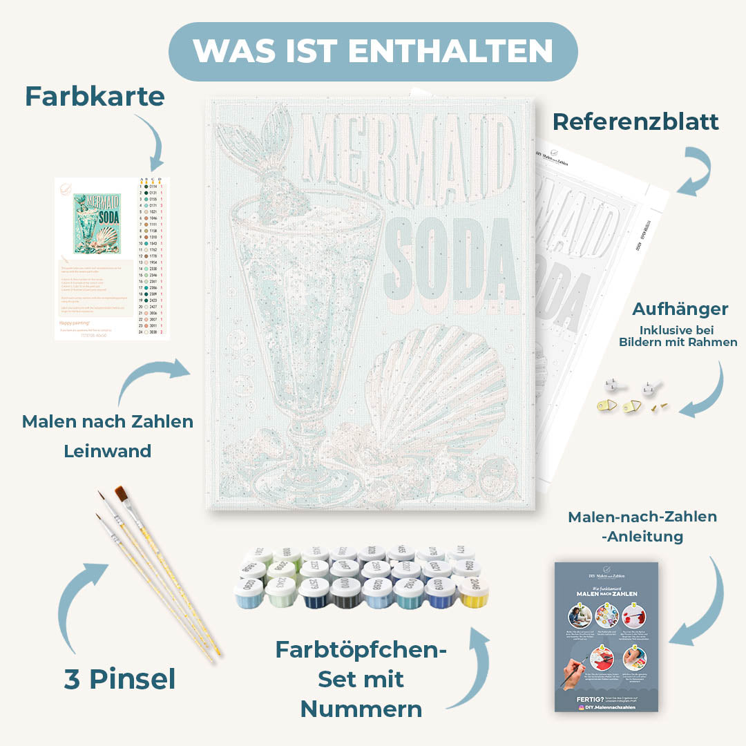 Malen nach Zahlen - Meerjungfrau-Fizz