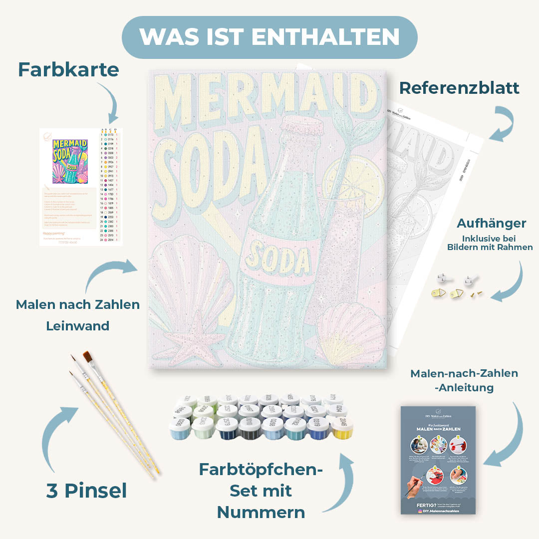 Malen nach Zahlen - Meerjungfrau-Limo