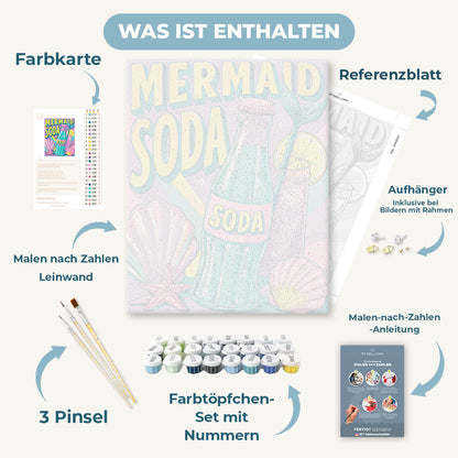 Malen nach Zahlen - Meerjungfrau-Limo