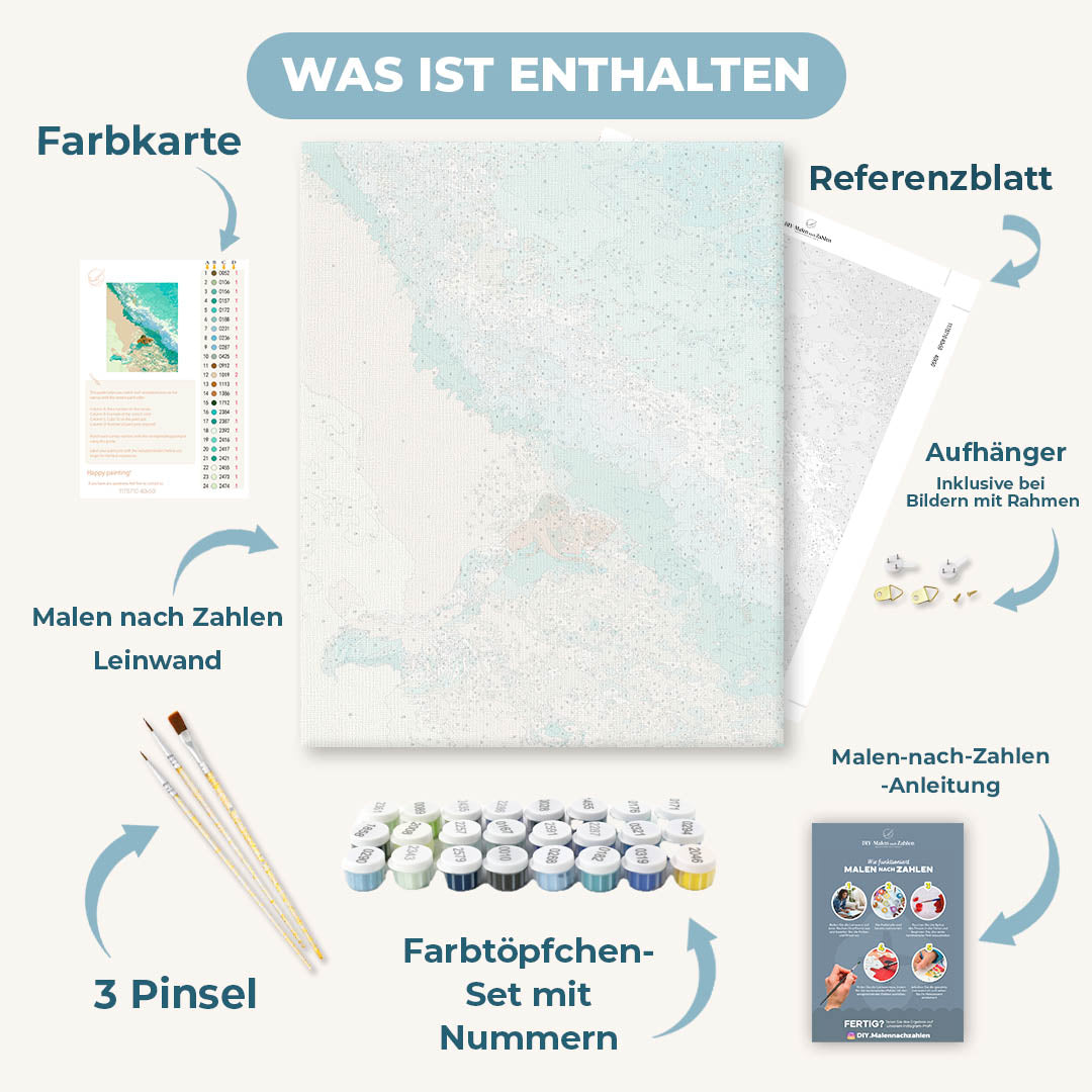 Malen nach Zahlen - Meerjungfrau-Flut