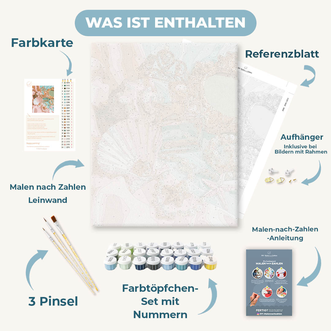 Malen nach Zahlen - Meerjungfrau-Schminktisch