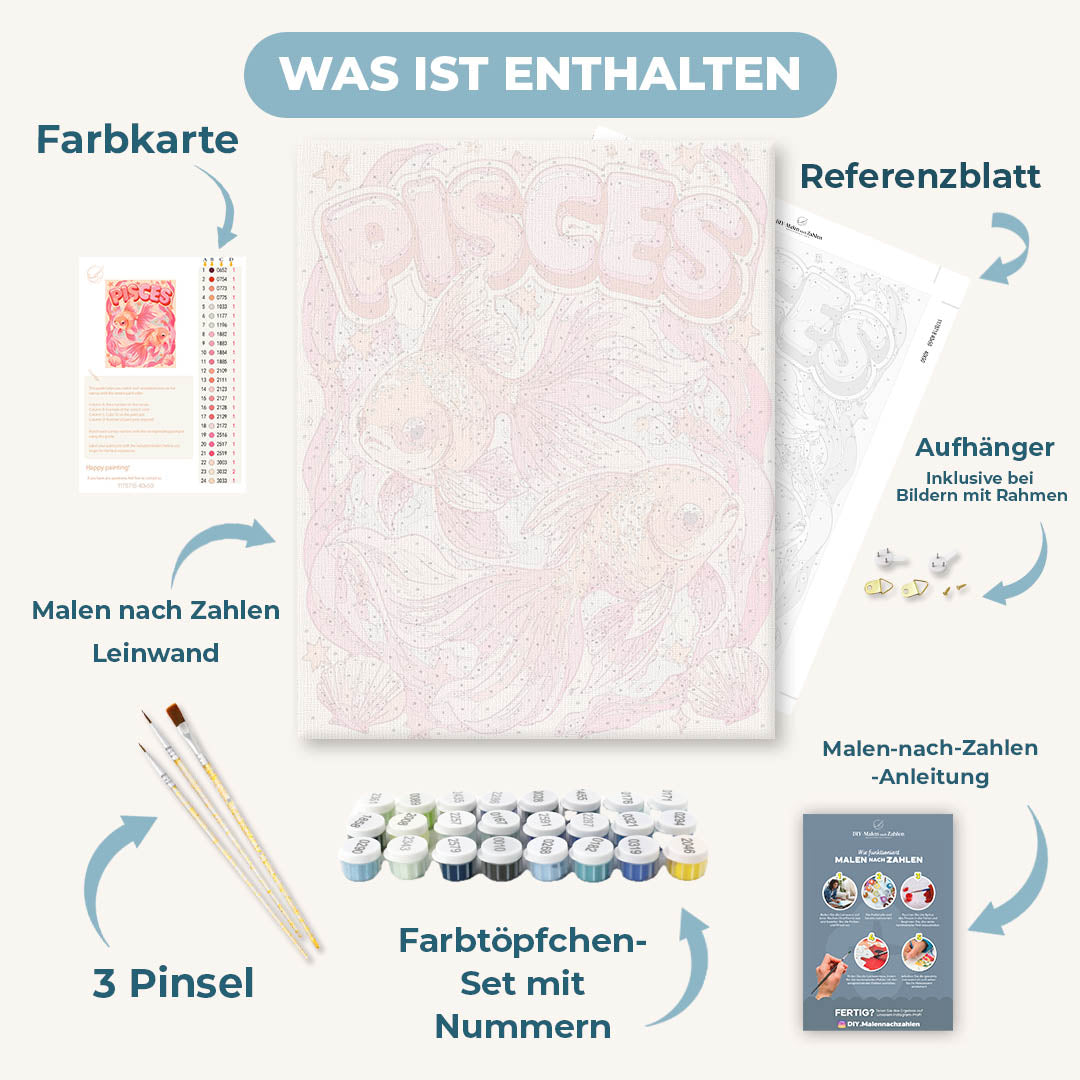 Malen nach Zahlen - Fische Träume