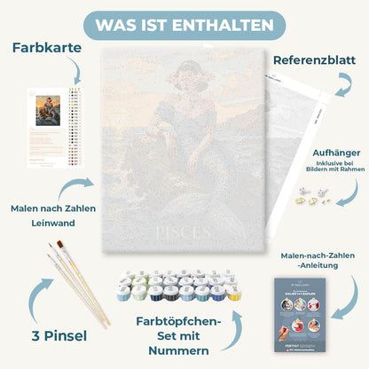 Malen nach Zahlen - Fische Meerjungfrau