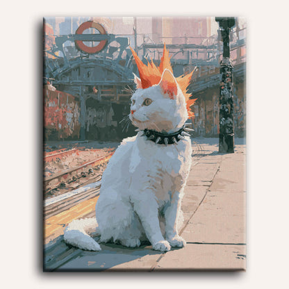 Malen nach Zahlen - Bahnsteig-Punk