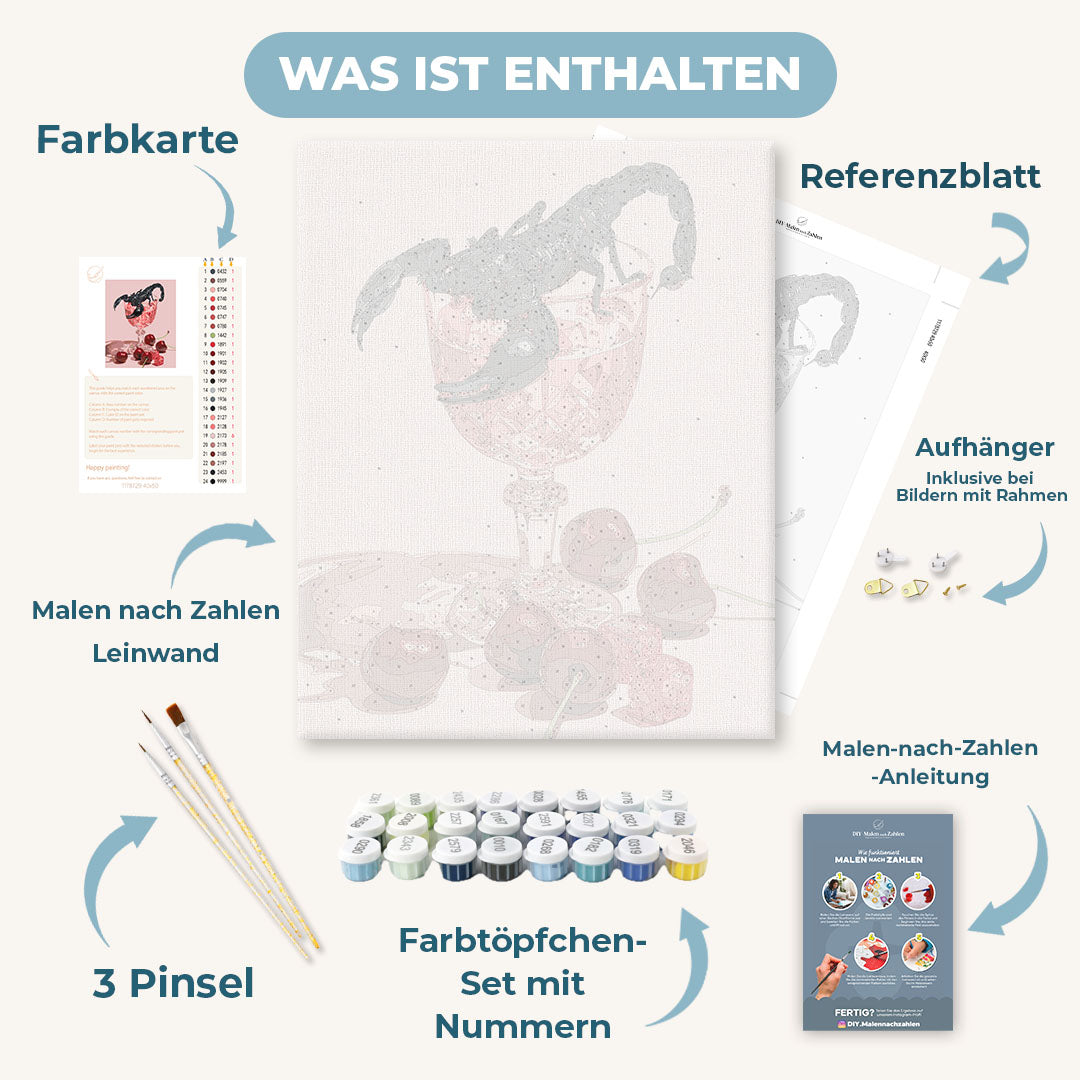 Malen nach Zahlen - Skorpion Rosé